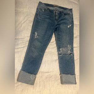 Joes Distressed Cuffed Crop Jeans